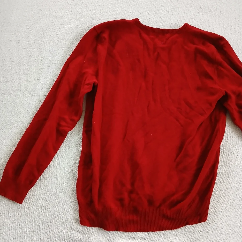 polo ralph lauren ♡ lambswool sweater mens xl red ivy prep academic minimalist